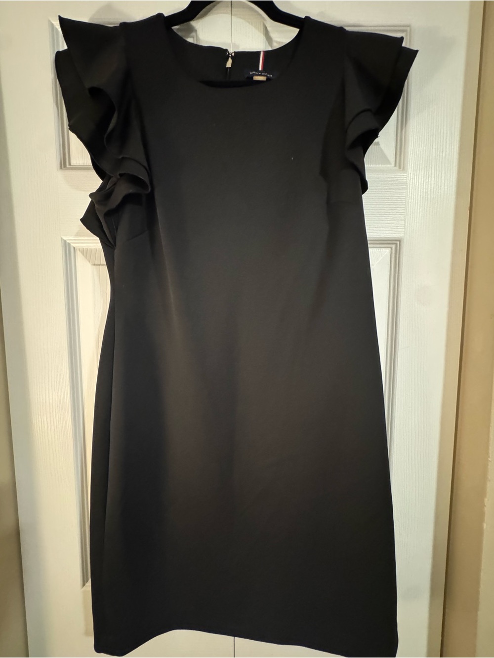 Tommy Hilfiger Black Ruffle-Sleeve Mini Dress